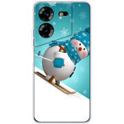 Чехол BoxFace Tecno POVA 5 Skier Snowman