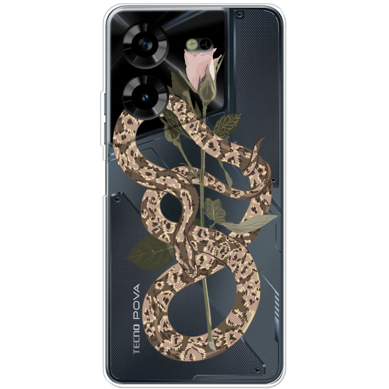 Прозрачный чехол BoxFace Tecno POVA 5 Glamor Snake