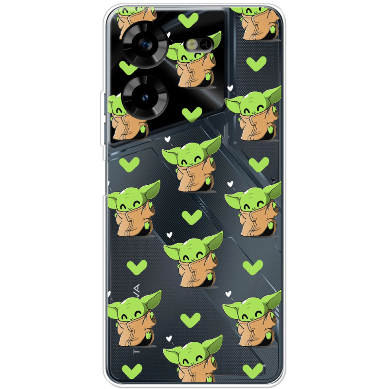 Прозрачный чехол BoxFace Tecno POVA 5 Pattern Baby Yoda