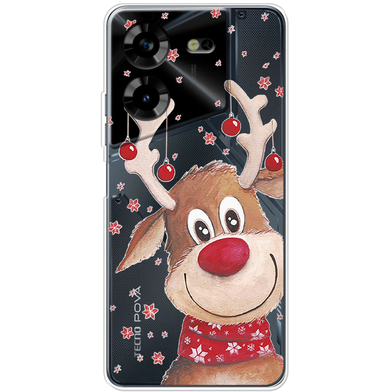 Прозрачный чехол BoxFace Tecno POVA 5 Winter Deer