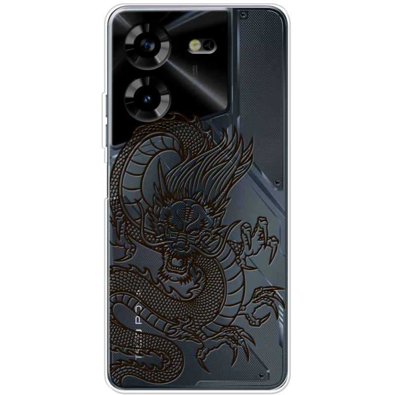 Прозрачный чехол BoxFace Tecno POVA 5 Chinese Dragon