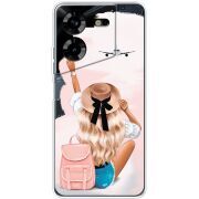 Прозрачный чехол BoxFace Tecno POVA 5 Travel Girl