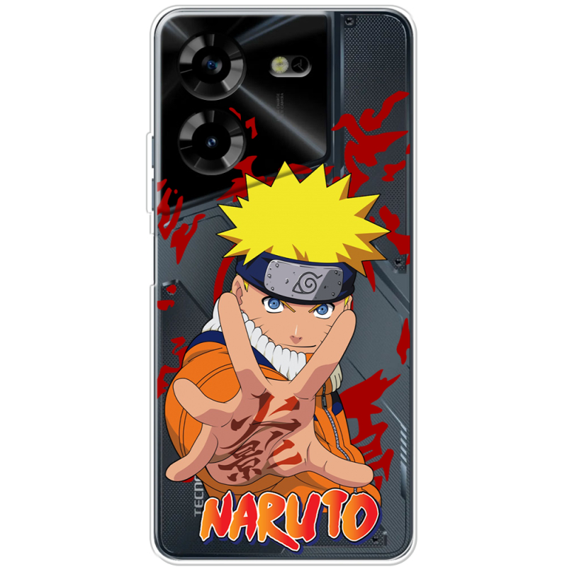 Прозрачный чехол BoxFace Tecno POVA 5 Naruto