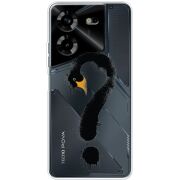 Прозрачный чехол BoxFace Tecno POVA 5 Swan question