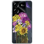 Прозрачный чехол BoxFace Tecno POVA 5 My Bouquet