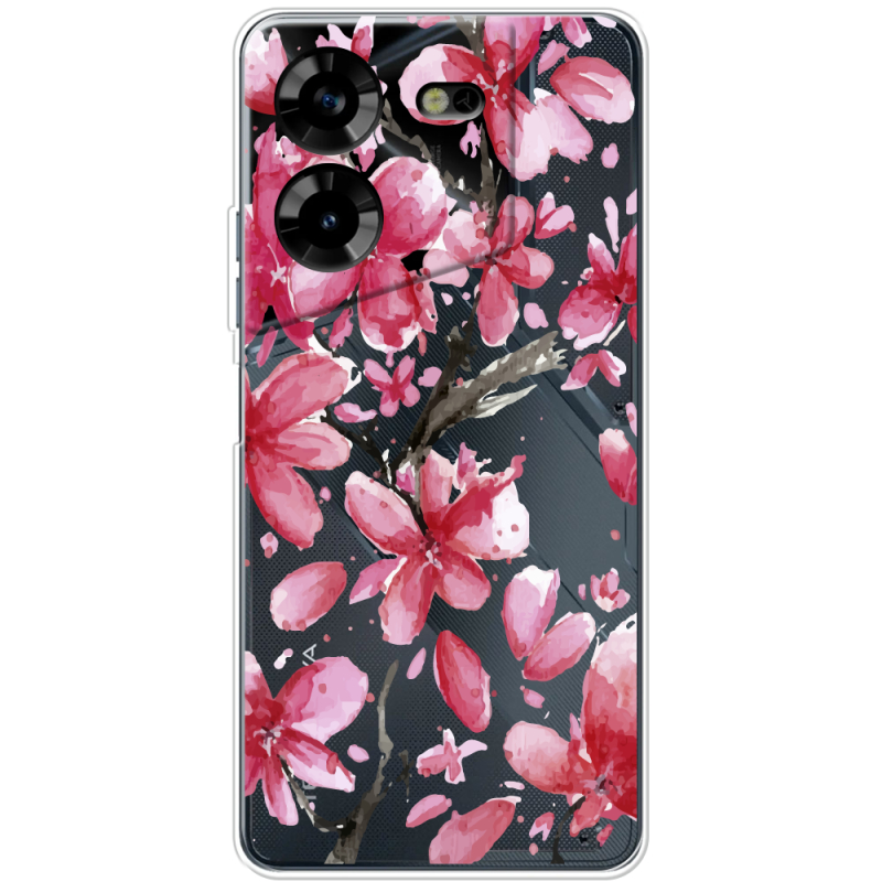 Прозрачный чехол BoxFace Tecno POVA 5 Pink Magnolia