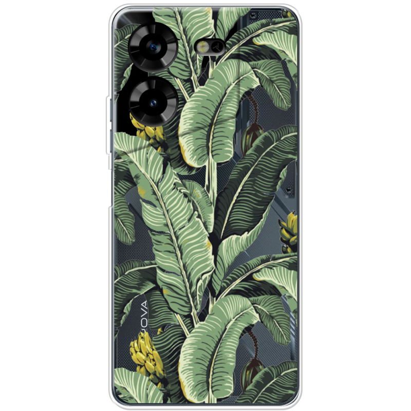 Прозрачный чехол BoxFace Tecno POVA 5 Banana Leaves