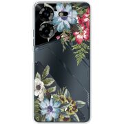 Прозрачный чехол BoxFace Tecno POVA 5 Floral