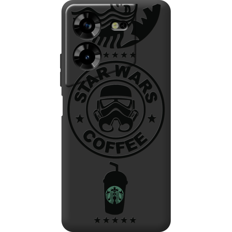 Черный чехол BoxFace Tecno POVA 5 Dark Coffee