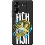 Черный чехол BoxFace Tecno POVA 5 Fish