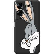 Черный чехол BoxFace Tecno POVA 5 Lucky Rabbit