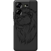 Черный чехол BoxFace Tecno POVA 5 Lion