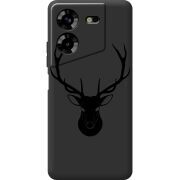 Черный чехол BoxFace Tecno POVA 5 Deer