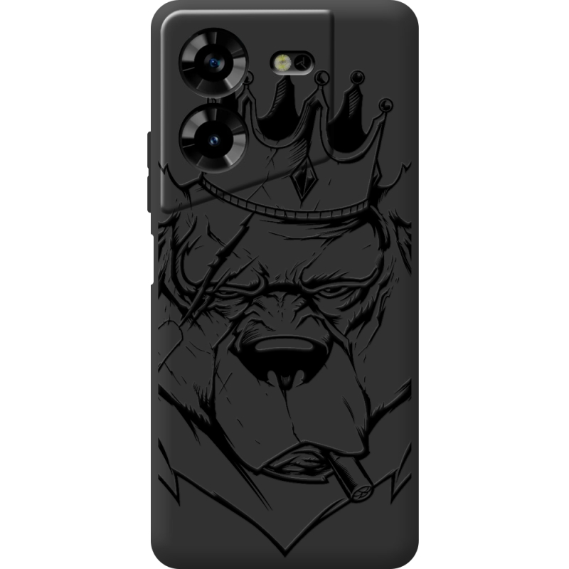 Черный чехол BoxFace Tecno POVA 5 Bear King