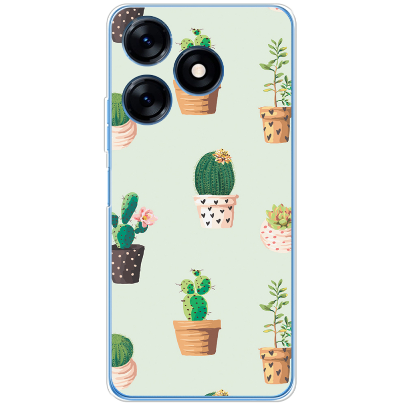 Чехол BoxFace Tecno Spark 10C L-green Cacti