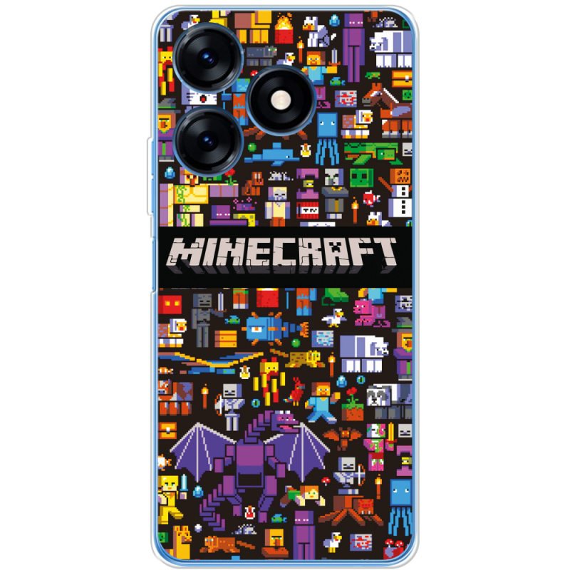 Чехол BoxFace Tecno Spark 10C Minecraft Mobbery