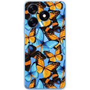 Прозрачный чехол BoxFace Tecno Spark 10C Butterfly Morpho