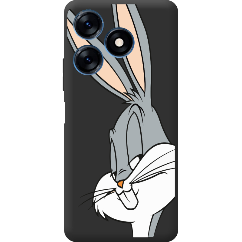 Черный чехол BoxFace Tecno Spark 10C Lucky Rabbit