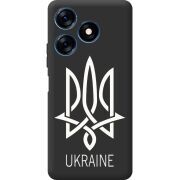 Черный чехол BoxFace Tecno Spark 10C Тризуб монограмма ukraine