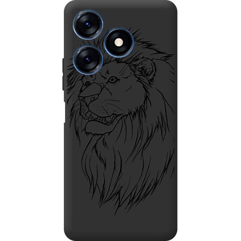 Черный чехол BoxFace Tecno Spark 10C Lion