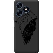 Черный чехол BoxFace Tecno Spark 10C Wolf and Raven