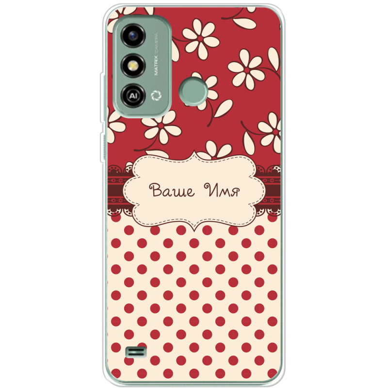 Чехол BoxFace ZTE Blade A53 Именной Polka Dots