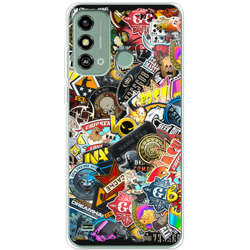 Чехол BoxFace ZTE Blade A53 CS:Go Stickerbombing