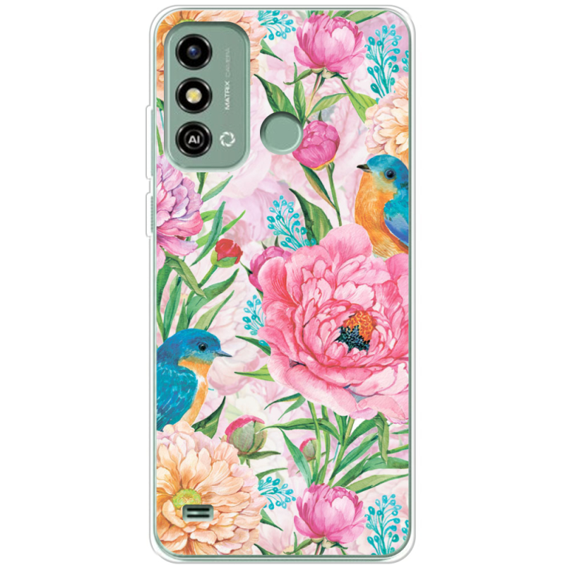 Чехол BoxFace ZTE Blade A53 Birds in Flowers