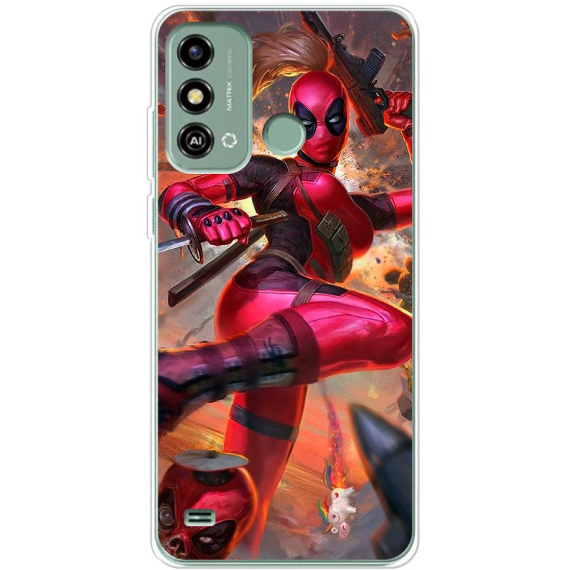 Чехол BoxFace ZTE Blade A53 Woman Deadpool