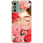 Чехол BoxFace ZTE Blade A53 Girl in Flowers