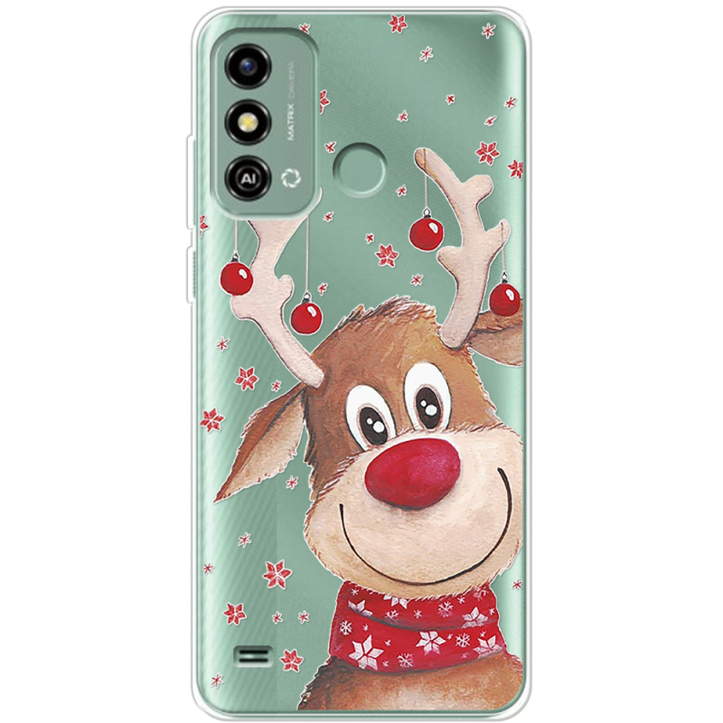 Прозрачный чехол BoxFace ZTE Blade A53 Winter Deer