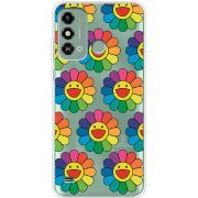 Прозрачный чехол BoxFace ZTE Blade A53 Hippie Flowers