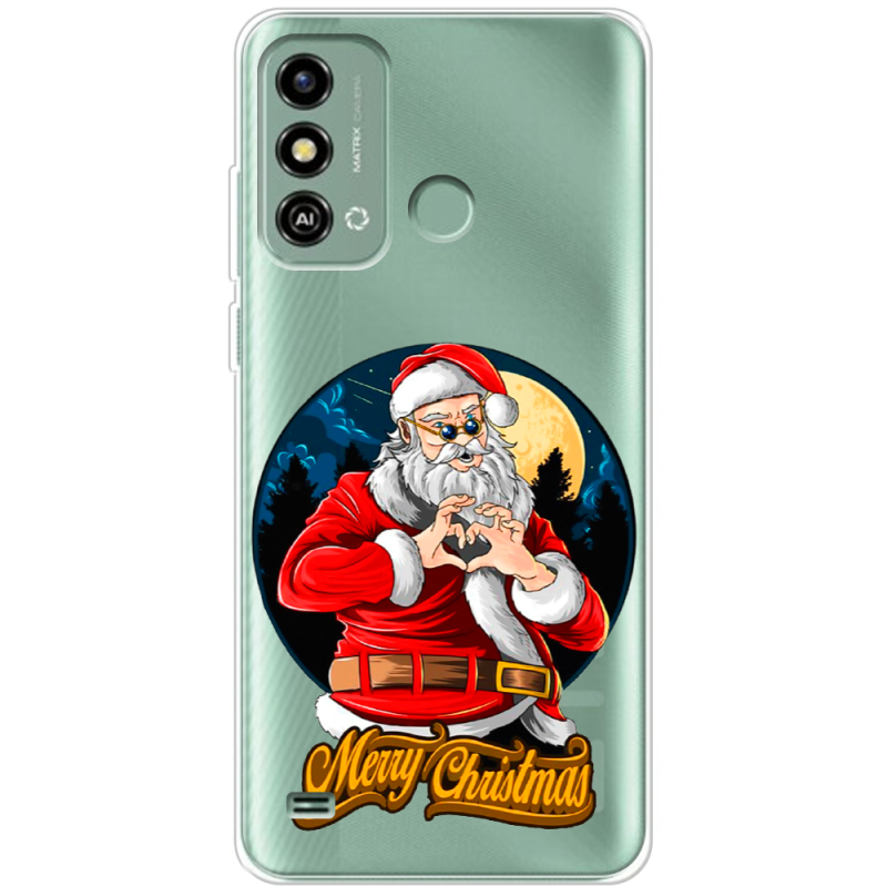 Прозрачный чехол BoxFace ZTE Blade A53 Cool Santa