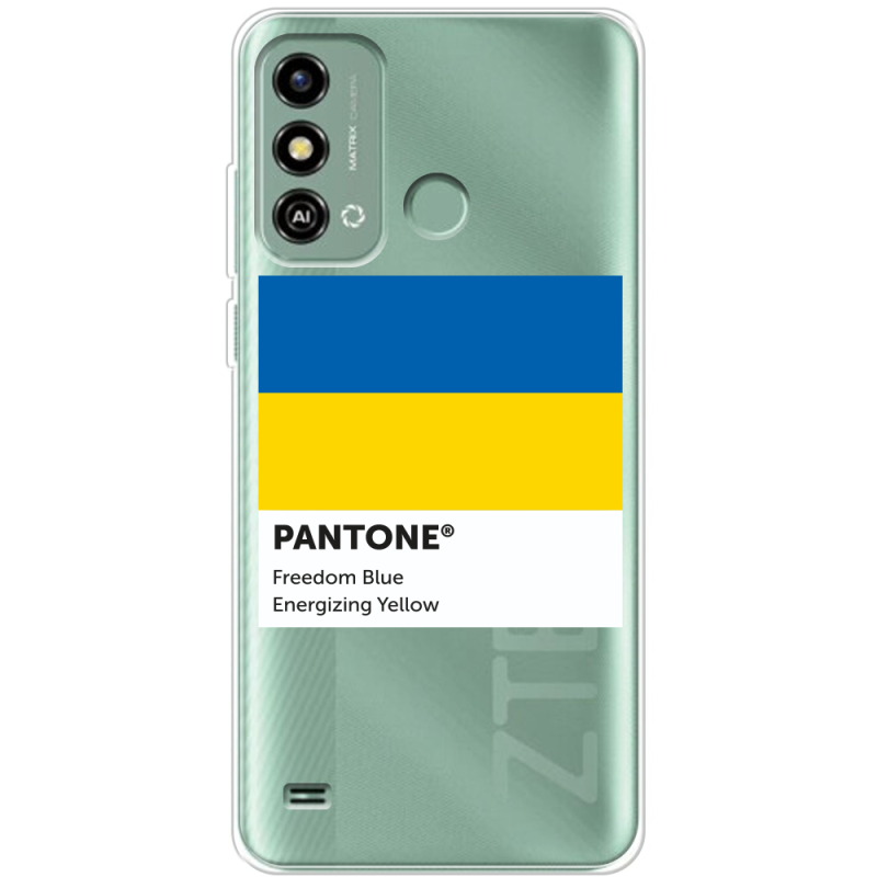 Прозрачный чехол BoxFace ZTE Blade A53 Pantone вільний синій