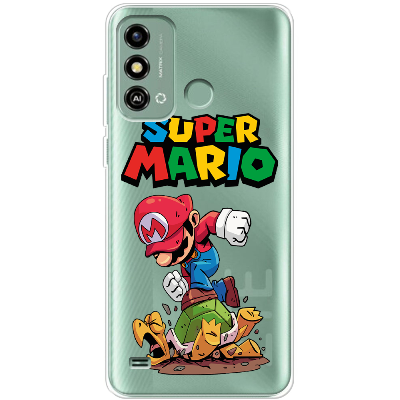 Прозрачный чехол BoxFace ZTE Blade A53 Super Mario