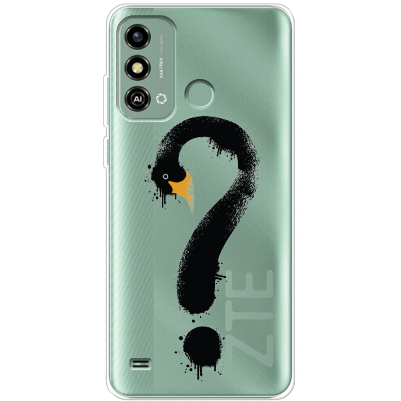 Прозрачный чехол BoxFace ZTE Blade A53 Swan question