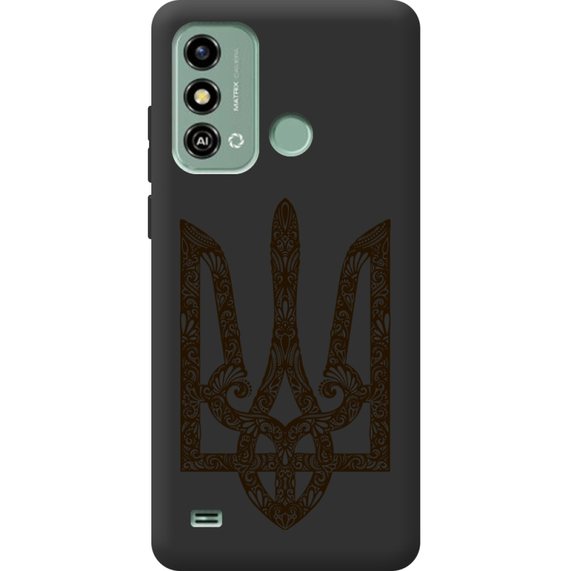 Черный чехол BoxFace ZTE Blade A53 Ukrainian Trident