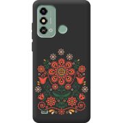 Черный чехол BoxFace ZTE Blade A53 Ukrainian Ornament