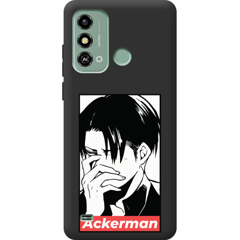 Черный чехол BoxFace ZTE Blade A53 Attack On Titan - Ackerman