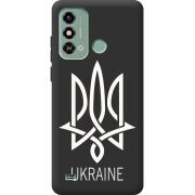 Черный чехол BoxFace ZTE Blade A53 Тризуб монограмма ukraine