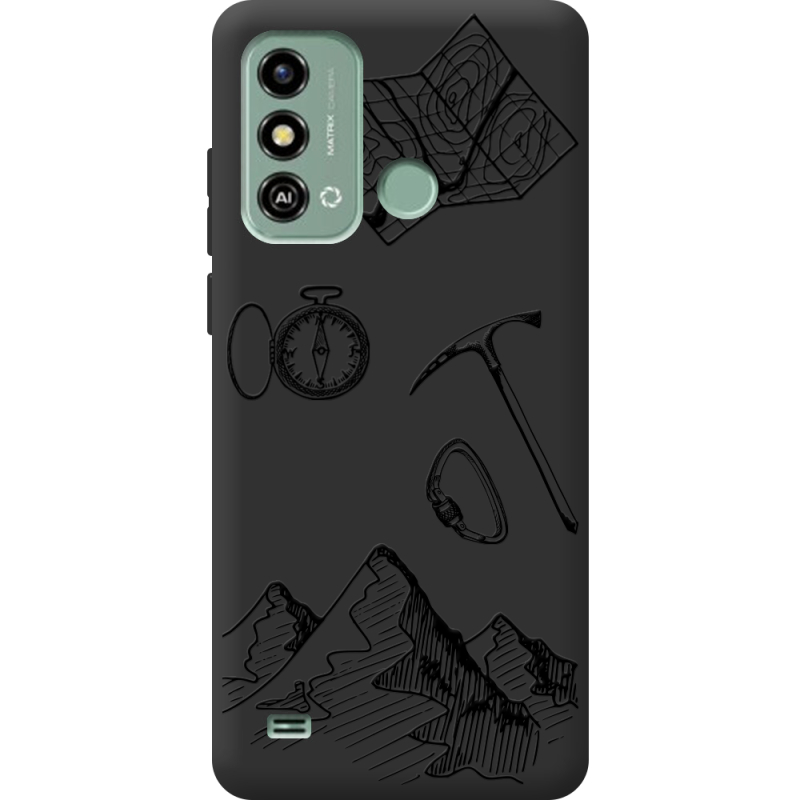 Черный чехол BoxFace ZTE Blade A53 Mountains