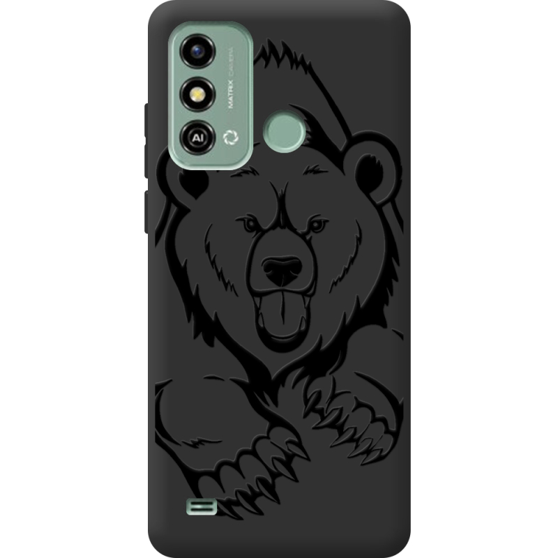 Черный чехол BoxFace ZTE Blade A53 Grizzly Bear