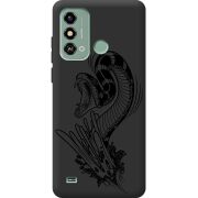 Черный чехол BoxFace ZTE Blade A53 Snake