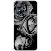 Чехол BoxFace ZTE Blade L220 Black and White Roses