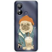 Прозрачный чехол BoxFace ZTE Blade L220 Dog Coffeeman