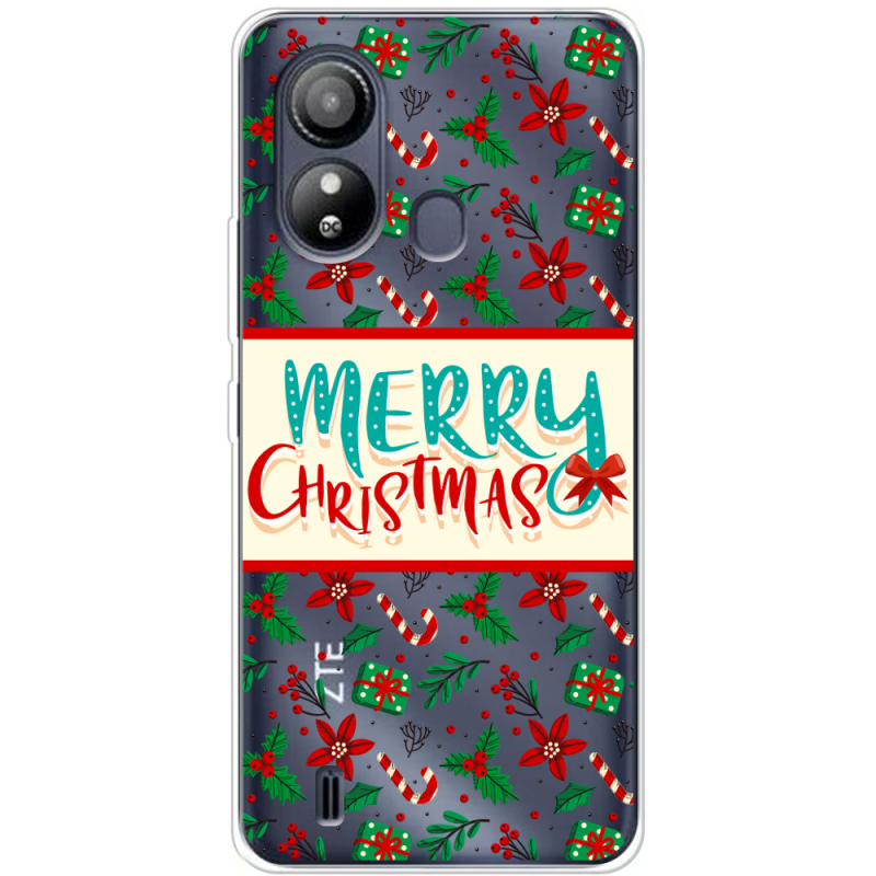 Прозрачный чехол BoxFace ZTE Blade L220 Vintage Christmas Pattern