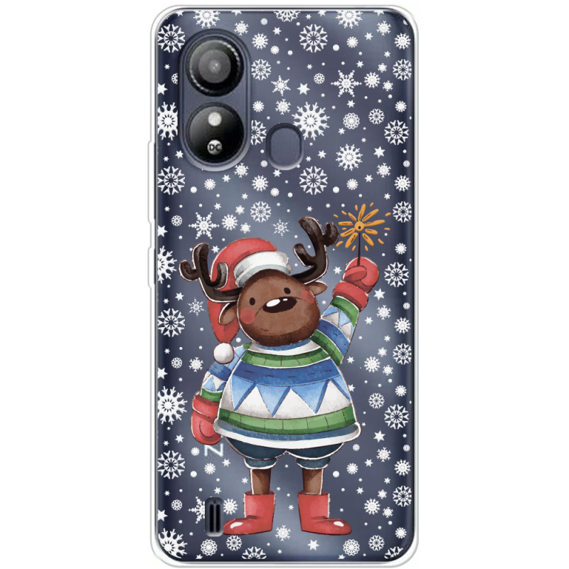 Прозрачный чехол BoxFace ZTE Blade L220 Christmas Deer with Snow