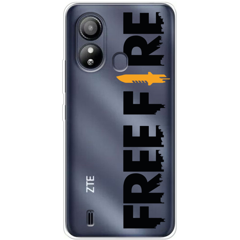 Прозрачный чехол BoxFace ZTE Blade L220 Free Fire Black Logo