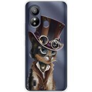 Прозрачный чехол BoxFace ZTE Blade L220 Steampunk Cat