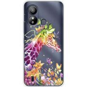 Прозрачный чехол BoxFace ZTE Blade L220 Colorful Giraffe